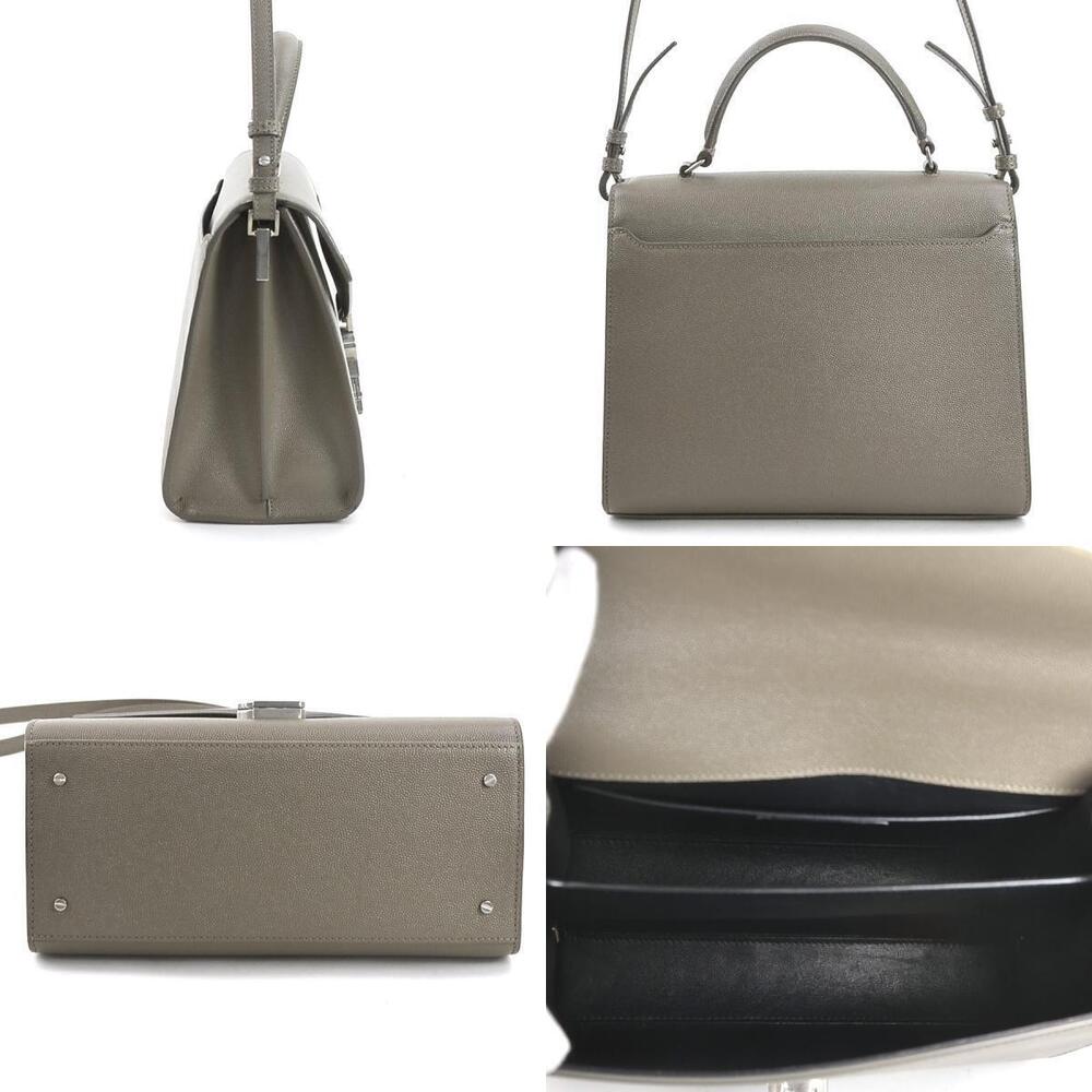 Saint Laurent 2way gray leather silver Shoulder Bag